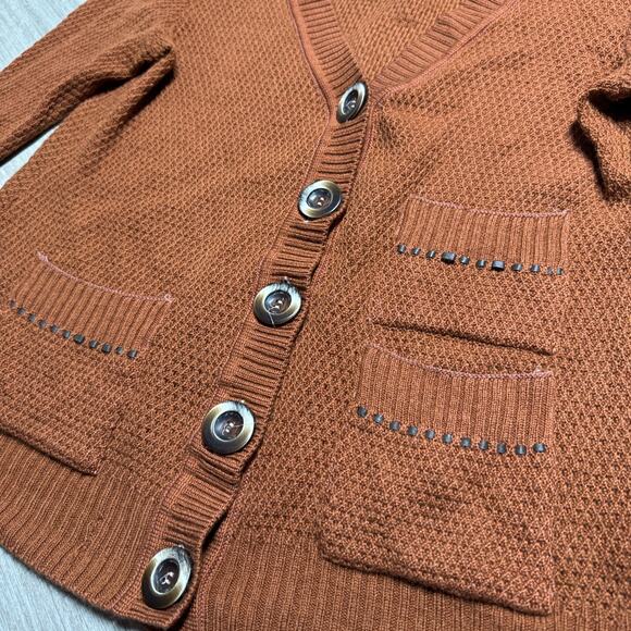 St. John Sport Knit Cardigan Sweater Wool Silk Cashmere Luxury Blend Women's M - Picture 3 of 8